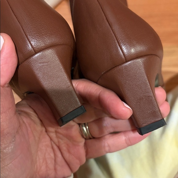 Acne Dark Brown Ankle Boots - Picture 6 of 7